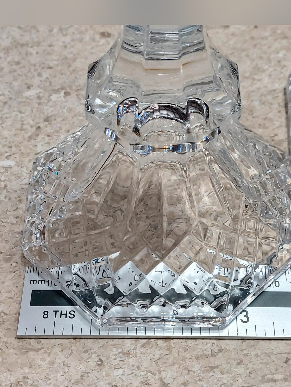 Vintage Anchor Hocking Legacy 24% Lead Crystal Set Of 2 Candleholders - Picture 3 of 7
